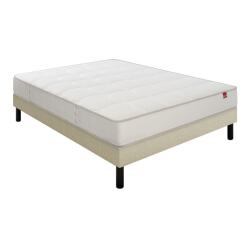 EPEDA Ensemble Matelas Sommier 140 x 190 Pavillon 140x190 + sommier lin + pieds