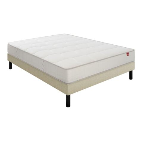 EPEDA Ensemble Matelas Sommier 160 x 200 Pavillon 160x200 + sommier lin + pieds