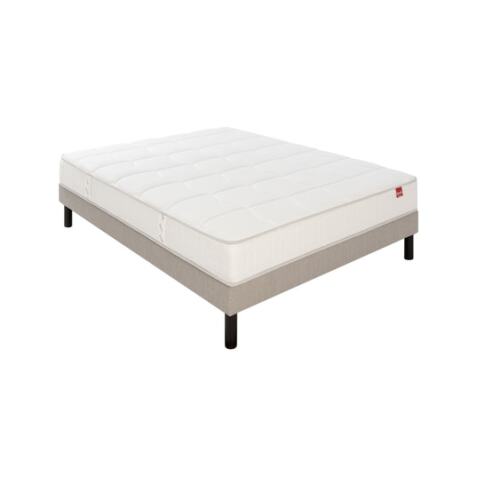 EPEDA Ensemble Matelas Sommier 160 x 200 Pavillon 160x200 + sommier naturel + pieds