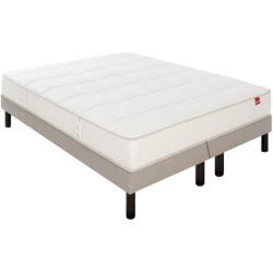 EPEDA Ensemble Matelas Sommier 160 x 200 Pavillon 160x200 + 2 sommiers naturel pieds