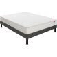 EPEDA Ensemble Matelas Sommier 140 x 190 Voyage 140x190 + sommier gris fumé + pieds