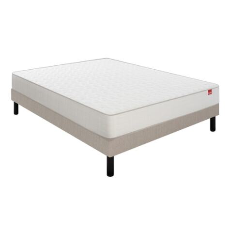 EPEDA Ensemble Matelas Sommier 160 x 200 Voyage 160x200 + sommier taupe + pieds