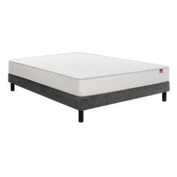 EPEDA Ensemble Matelas Sommier 160 x 200 Voyage 160x200 + sommier gris + pieds