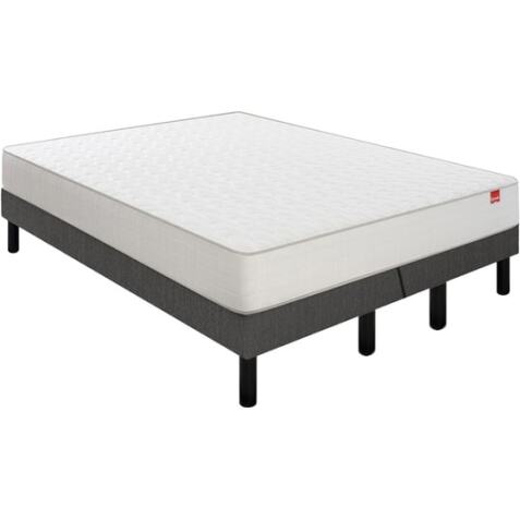 EPEDA Ensemble Matelas Sommier 160 x 200 Voyage 160x200 + 2 sommiers gris fumé pieds