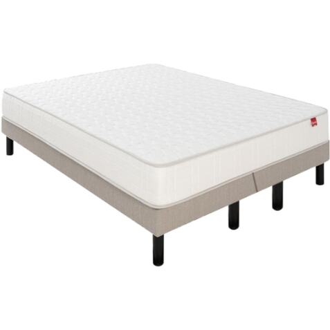 EPEDA Ensemble Matelas Sommier 160 x 200 Voyage 160x200 + 2 sommiers naturel pieds