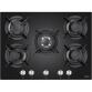 TELEFUNKEN Plaque gaz TGV5C, 70 cm, 5 foyers , verre noir