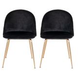 HOUSE NORDIC Chaise Chaise Geneve Noir lot de 2