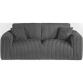 HIMA Canapé tissu Nuage 3 Places coloris anthacite