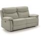 CHITRA Canapé tissu Mallorca 3 places 2 relax éléctrique perle gris