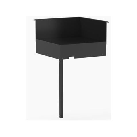 FORGE ADOUR Support d'angle Support angle 60 cm, Acier , Noir, Serie N