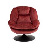 PRO LIVING Fauteuil pivotant Topi bordeaux