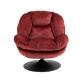 PRO LIVING Fauteuil pivotant Topi bordeaux