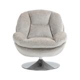 PRO LIVING Fauteuil pivotant Topi taupe