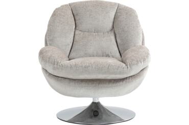 PRO LIVING Fauteuil pivotant Topi taupe