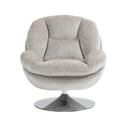 PRO LIVING Fauteuil pivotant Topi taupe