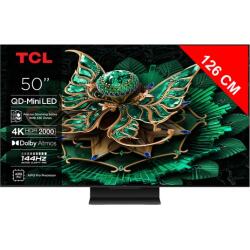 TCL TV Mini LED 4K 126 cm 50Q7C 4K QD-Mini LED avec Google TV 2025