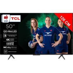 TCL TV Mini LED 4K 126 cm 50C61K 4K QD-Mini LED avec Google TV 2025
