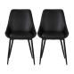 PRO LIVING Chaise Lot de 2 C. Bari noir PU