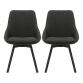 PRO LIVING Chaise Lot de 2 C. Kizim pivotante noir