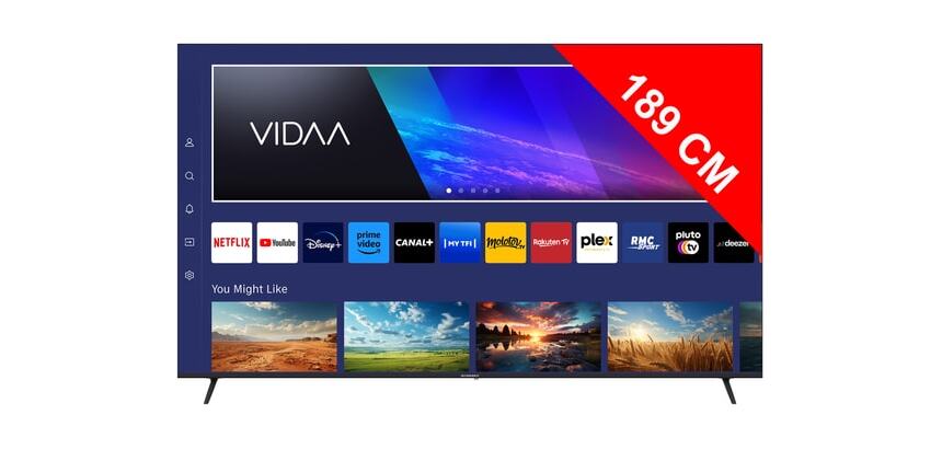 SCHNEIDER TV LED 4K 189 cm GMS75A2 Smart VIDAA - SERIE A2
