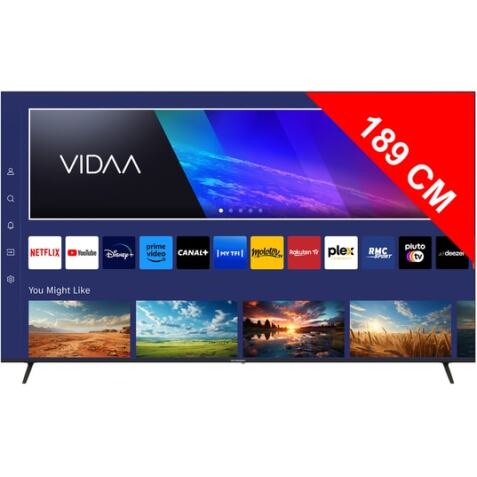 SCHNEIDER TV LED 4K 189 cm GMS75A2 Smart VIDAA - SERIE A2