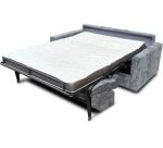 CITY Canapé lit Détroit 3 places glory gris cl (H14 140cm 28kg/m3)