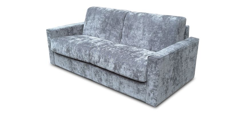 CITY Canapé lit Détroit 3 places glory gris cl (H14 140cm 28kg/m3)