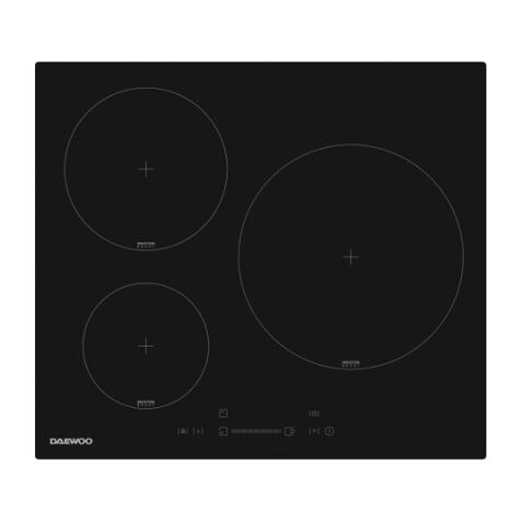 DAEWOO Plaque induction BH6ISF31BNM, 3 foyers, 3 boosters, 7200w