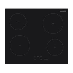 DAEWOO Plaque vitroceramique BH6VTF27BNM, 4 foyers, 9 niveaux , 6000w