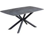 CONCEPT1 Table Abraham gris anthracite 180x90x75 H 100% céramique