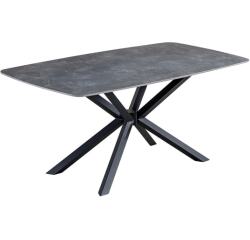 CONCEPT1 Table Abraham gris anthracite 180x90x75 H 100% céramique