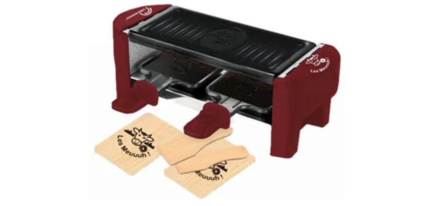 LITTLE BALANCE Raclette Multifonction Raclette 2 personnes piment