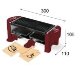 LITTLE BALANCE Raclette Multifonction Raclette 2 personnes piment