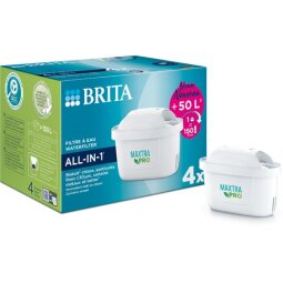 BRITA FRANCE Pack de cartouches filtrantes Pack 4 filtres à eau MAXTRA PRO- AIO