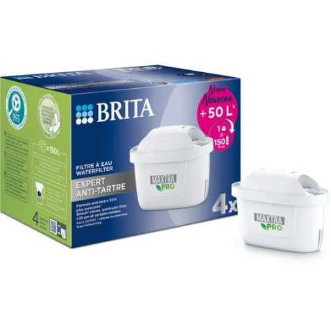 Cartouche filtre à eau Brita PACK 4 FILTRES A EAU MAXTRA PRO- EXPERT ANTI-TARTRE