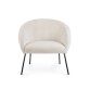 BIZZOTTO Fauteuil tissu Fauteuil Aiko Velours Blanc