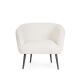 BIZZOTTO Fauteuil tissu Fauteuil Avril Blanc Bouclé