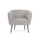 BIZZOTTO Fauteuil tissu Avril Gris Bouclé