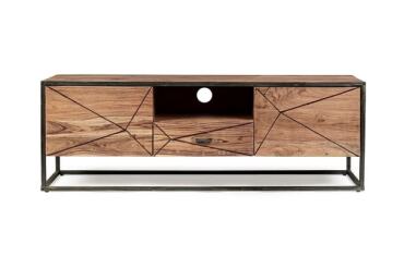 BIZZOTTO Meuble TV Egon en Bois d'Acacia
