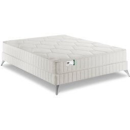 SIMMONS Ensemble Matelas Sommier 160 x 200 First FR1 + sommier 1620 + pieds