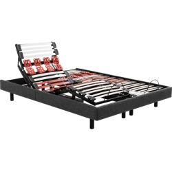 EPEDA Sommier Electrique 2 x 80 x 200 Escapade Relax 1620D gris fonce