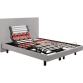 EPEDA Sommier 2 x 90 x 200 Escapade Relax 1820D + Tête de lit gris clair