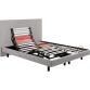 EPEDA Sommier Electrique 2 x 80 x 200 Horizon Relax 1620D + Tête de lit gris clair