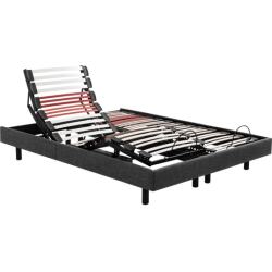 EPEDA Sommier Electrique 2 x 80 x 200 Horizon Relax 1620D gris fonce