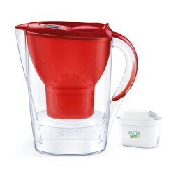 Bouteille et carafe filtrante Brita Carafe filtrante Marella rouge (2,4L) inclus 1 cartouche filtrante MAXTRA PRO All-in-1