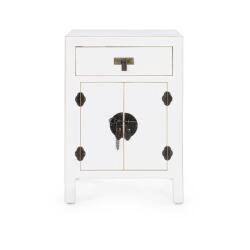 BIZZOTTO Chevet Pechino 2 portes + 1 tiroir blanc