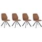 BIZZOTTO Lot 4 chaises 4 Chaises Maxwell Pu Cognac