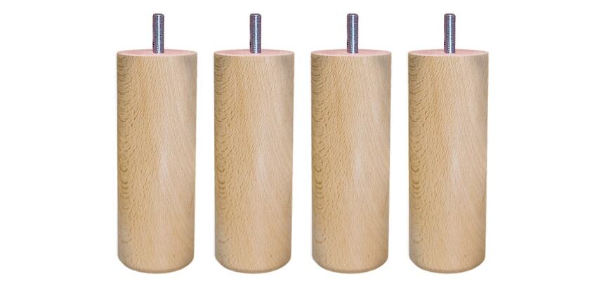 MRG Jeu de pieds Cylindre Cylindre H 20 cm D7 cm filetage 8 mm