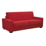 CITY Canapé lit Varsavia canapé convertible 3 places rouge 140 cm