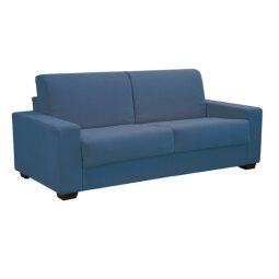 CITY Canapé lit Varsavia canapé convertible 3 places bleu 140 cm